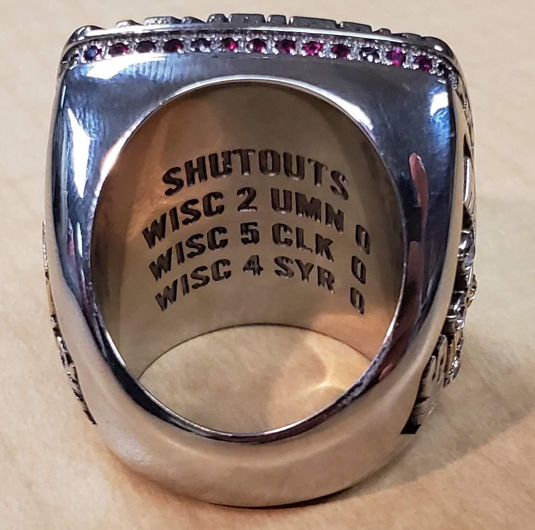 Badgers women's hockey ring inside